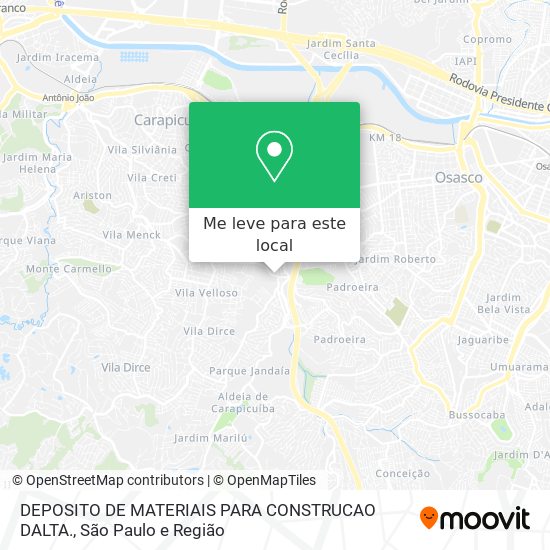 DEPOSITO DE MATERIAIS PARA CONSTRUCAO DALTA. mapa