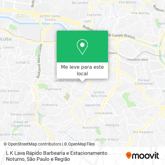 L K Lava Rápido Barbearia e Estacionamento Noturno mapa