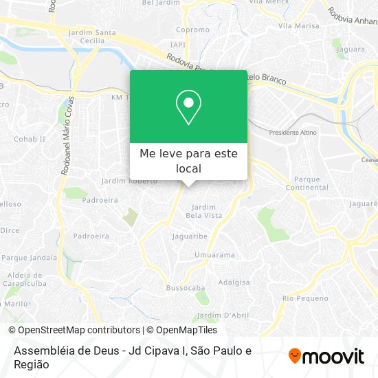 Assembléia de Deus - Jd Cipava I mapa