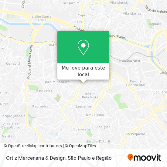 Ortiz Marcenaria & Design mapa