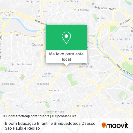 Bloom Educação Infantil e Brinquedoteca Osasco mapa