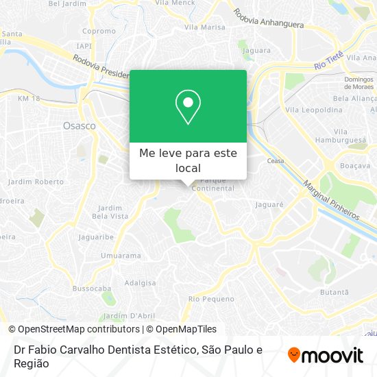 Dr Fabio Carvalho Dentista Estético mapa