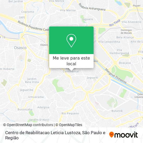 Centro de Reabilitacao Leticia Lustoza mapa