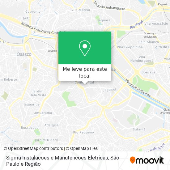 Sigma Instalacoes e Manutencoes Eletricas mapa