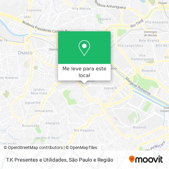 T.K Presentes e Utilidades mapa