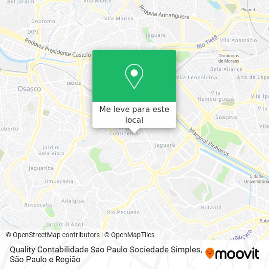 Quality Contabilidade Sao Paulo Sociedade Simples mapa