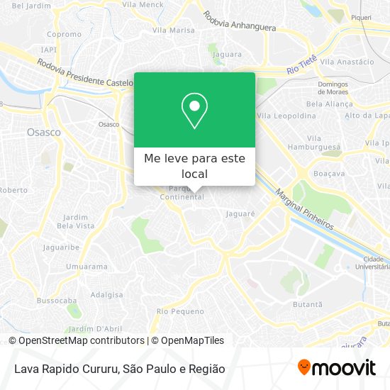 Lava Rapido Cururu mapa