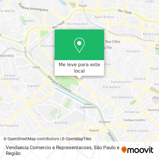 Vendaecia Comercio e Representacoes mapa