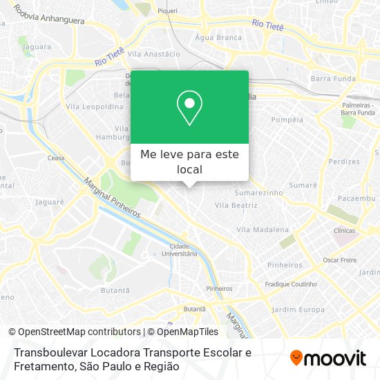 Transboulevar Locadora Transporte Escolar e Fretamento mapa