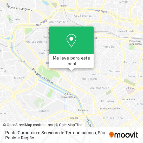 Pacta Comercio e Servicos de Termodinamica mapa