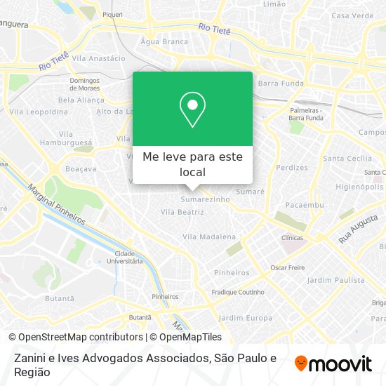 Zanini e Ives Advogados Associados mapa