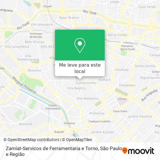 Zamiat-Servicos de Ferramentaria e Torno mapa