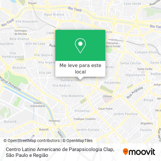 Centro Latino Americano de Parapsicologia Clap mapa