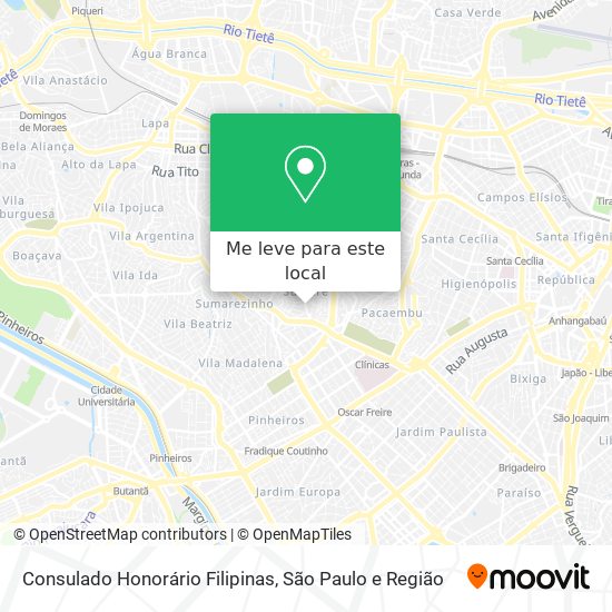 Consulado Honorário Filipinas mapa