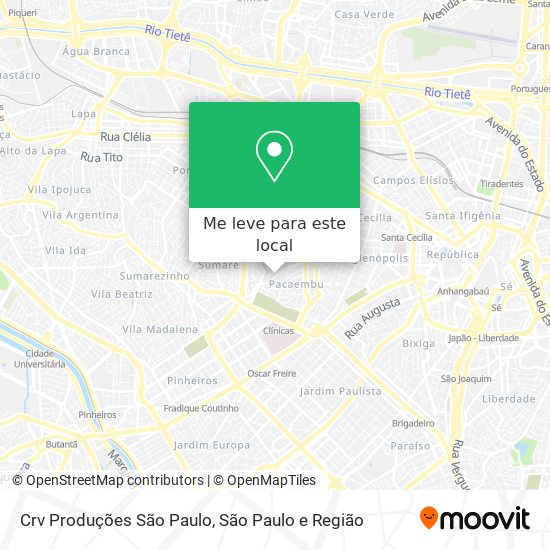 Crv Produções São Paulo mapa