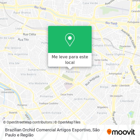 Brazilian Orchid Comercial Artigos Esportivo mapa