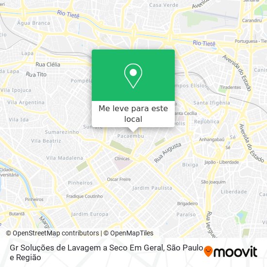 Gr Soluções de Lavagem a Seco Em Geral mapa