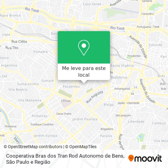 Cooperativa Bras dos Tran Rod Autonomo de Bens mapa