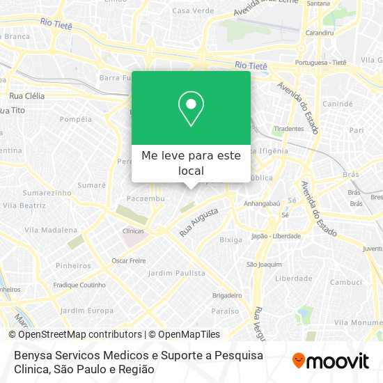 Benysa Servicos Medicos e Suporte a Pesquisa Clinica mapa