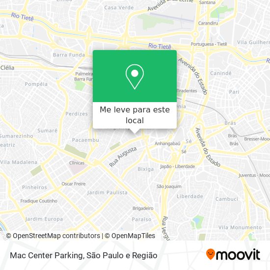 Mac Center Parking mapa