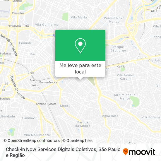 Check-in Now Servicos Digitais Coletivos mapa