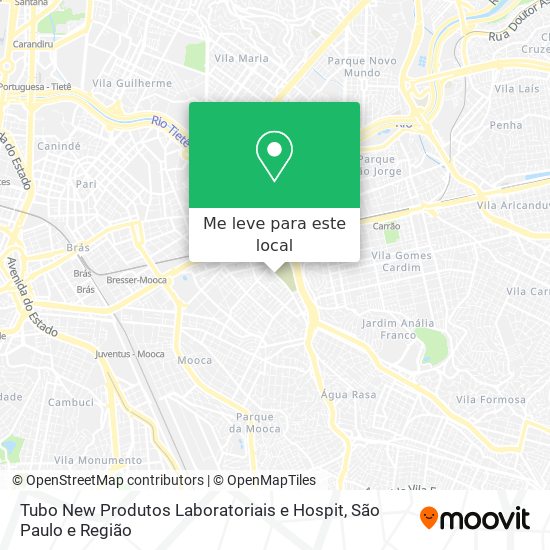 Tubo New Produtos Laboratoriais e Hospit mapa