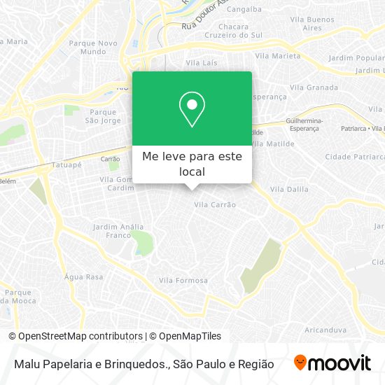 Malu Papelaria e Brinquedos. mapa