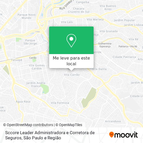 Sccore Leader Administradora e Corretora de Seguros mapa