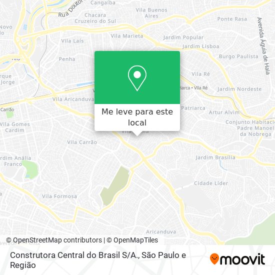 Construtora Central do Brasil S / A. mapa