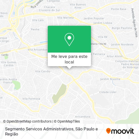 Segmento Servicos Administrativos mapa