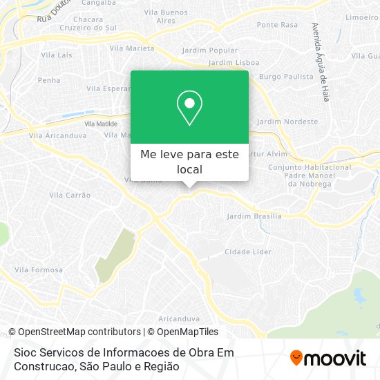 Sioc Servicos de Informacoes de Obra Em Construcao mapa