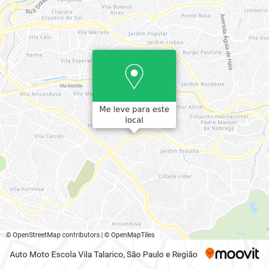 Auto Moto Escola Vila Talarico mapa