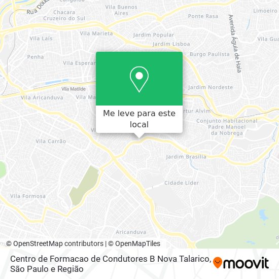 Centro de Formacao de Condutores B Nova Talarico mapa