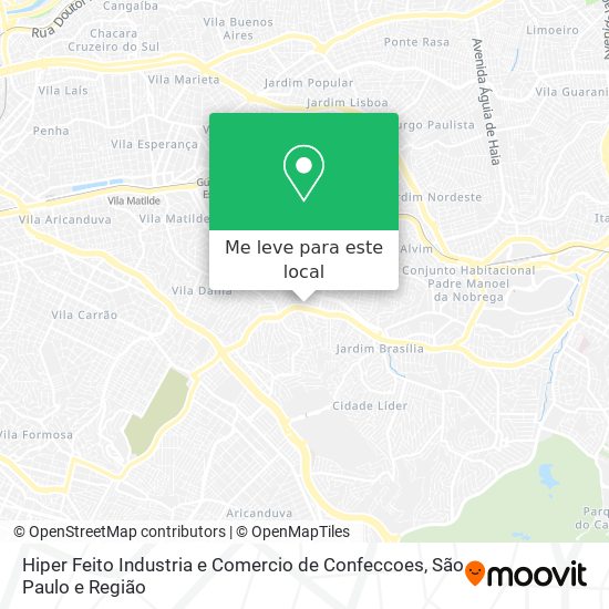 Hiper Feito Industria e Comercio de Confeccoes mapa