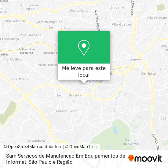 Sam Servicos de Manutencao Em Equipamentos de Informat mapa