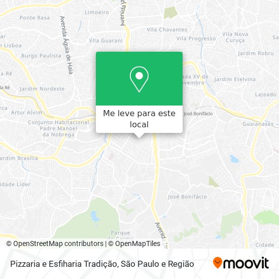 Pizzaria e Esfiharia Tradição mapa