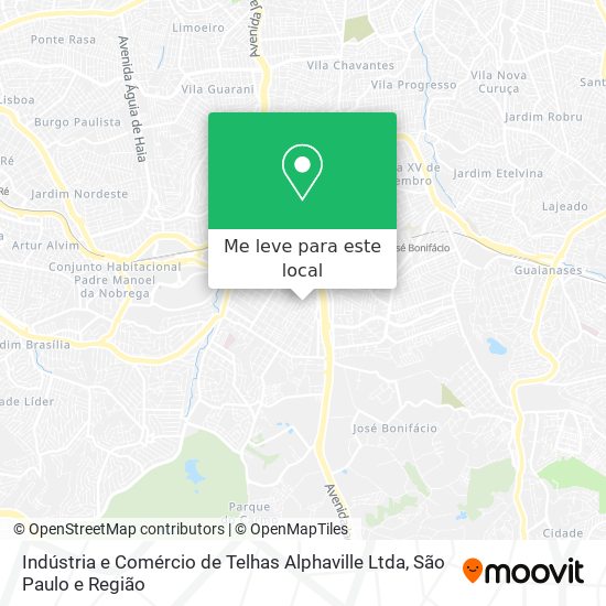 Indústria e Comércio de Telhas Alphaville Ltda mapa