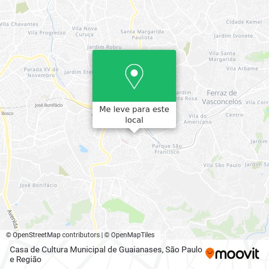 Casa de Cultura Municipal de Guaianases mapa