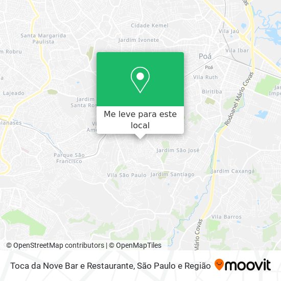 Toca da Nove Bar e Restaurante mapa
