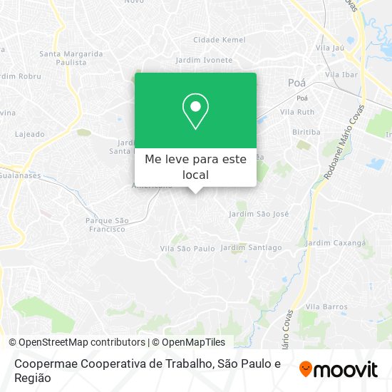 Coopermae Cooperativa de Trabalho mapa