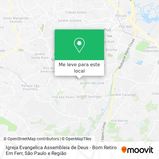 Igreja Evangelica Assembleia de Deus - Bom Retiro Em Ferr mapa