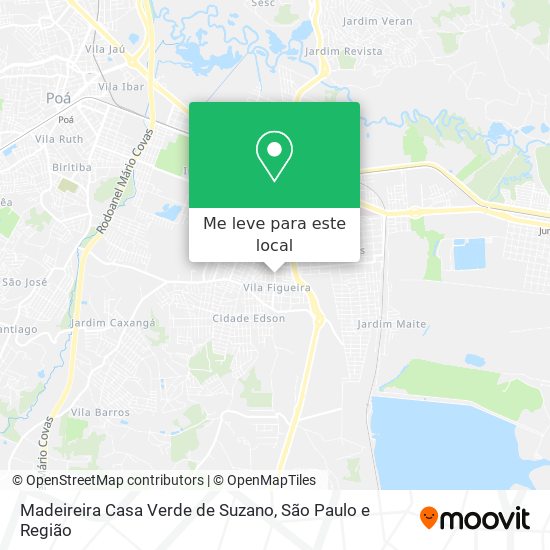 Madeireira Casa Verde de Suzano mapa