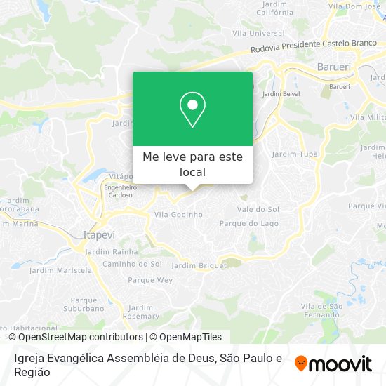 Igreja Evangélica Assembléia de Deus mapa