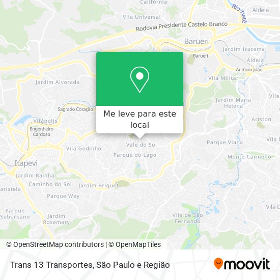 Trans 13 Transportes mapa