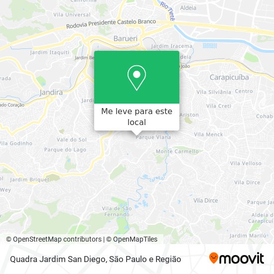 Quadra Jardim San Diego mapa