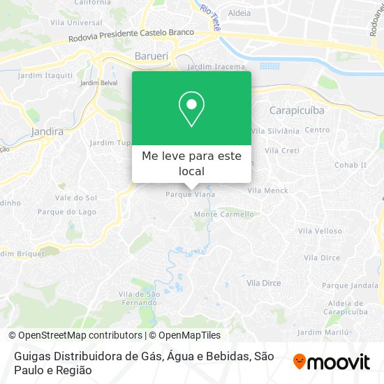 Guigas Distribuidora de Gás, Água e Bebidas mapa