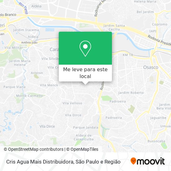Cris Agua Mais Distribuidora mapa