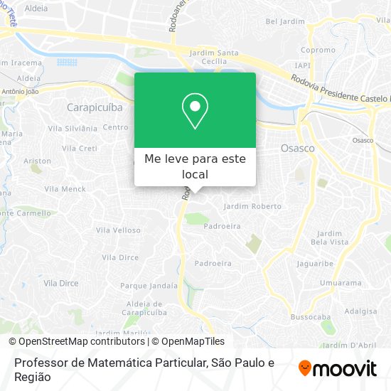 Professor de Matemática Particular mapa