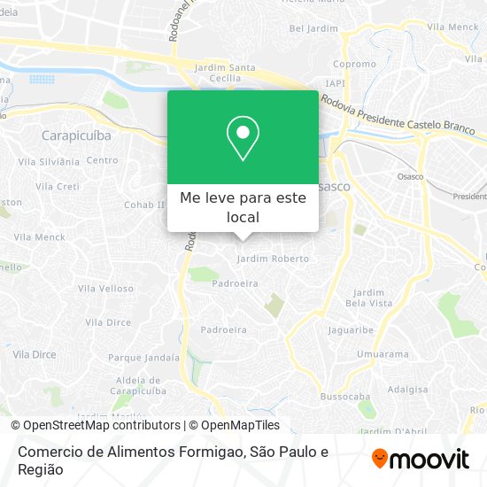 Comercio de Alimentos Formigao mapa