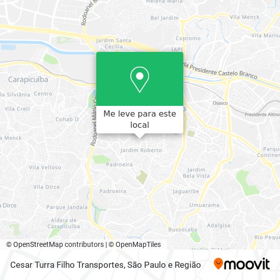 Cesar Turra Filho Transportes mapa